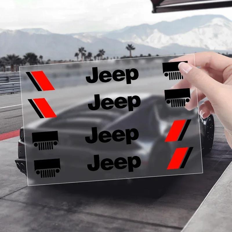 4pcs/set Car Door Handle Sticker Vinyl Decal For Jeep Grand Cherokee Wrangler JK Gladiator Compass Renegade Patriot Liberty