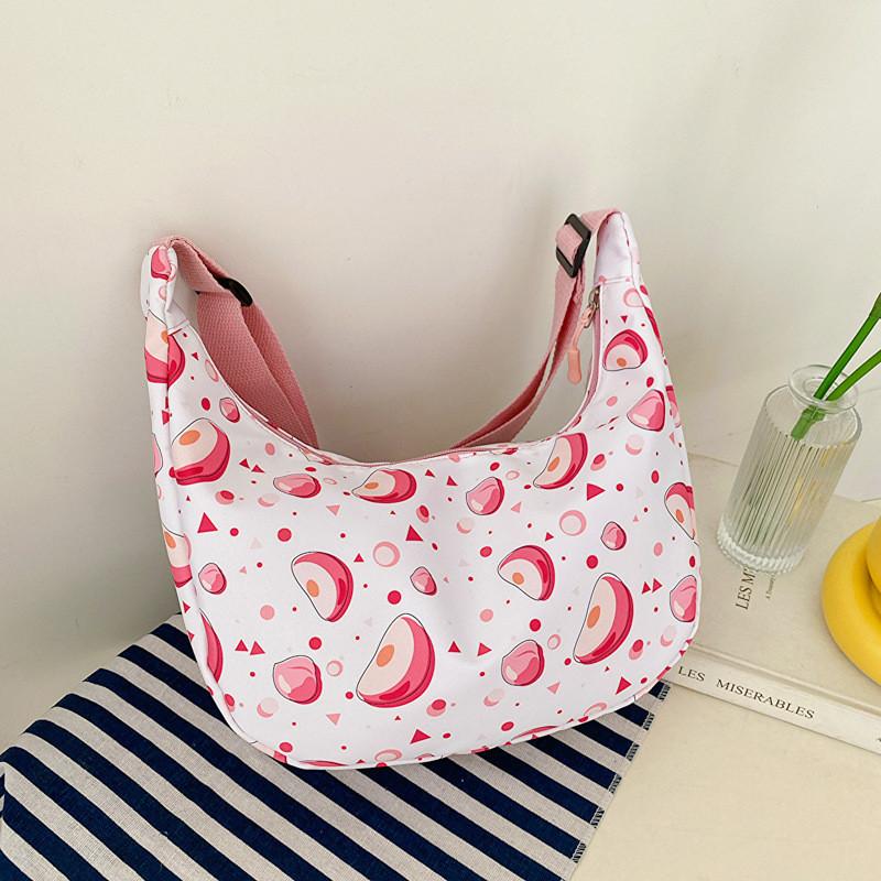 Adorable Children's Canvas Bag Stylish Toddler Shoulder Bag Cute Double-sided Fruit Design For Baby Accessories And Coin Storage