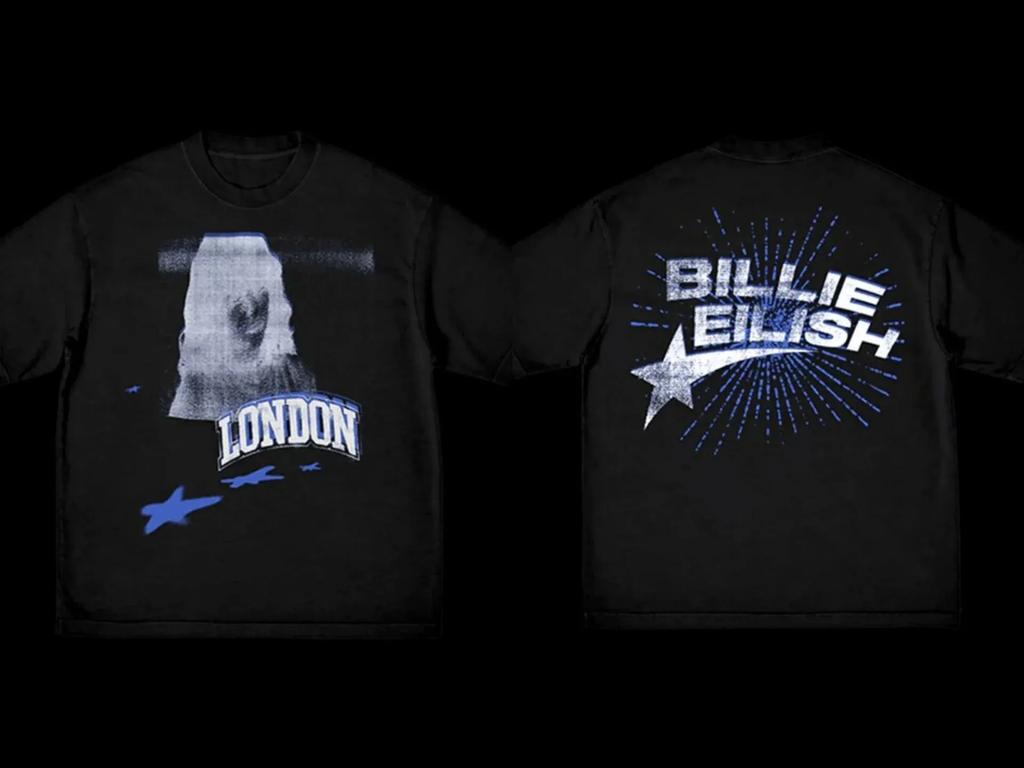 B-Billie Eilish 2023 Tour Konzert T-Shirt Hip Hop T-Shirt O-Ausschnitt Kurze Ärmel Lässige Mode Unisex Frauen Luxuriöse hochwertige T-Shirts