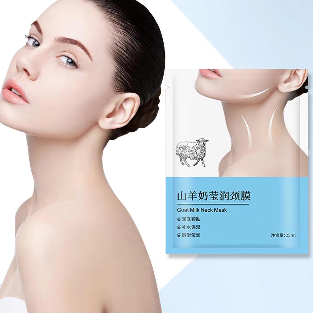 1/5/10 st Getmjölk Nackmask Kollagen Uppstramande Anti-Rynkle Whitening Anti-aging Mask Skönhet Fuktgivande Lift Uppstramande Nacke Hudvård