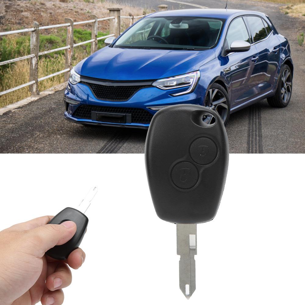 Auto 2-Knopf Schlüsselanhänger Gehäuse Fernbedienungsschlüssel Schale Ersatz mit Schlüsselrohling Passend für Renault 206