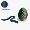 Printed Snake Egg, Python Egg, Viper Snake Set with Movable Joints and Luminous Night Light Decorative Toy Handicraft.