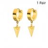 1-10 Pair Punk Geometric Minimalist Black Stainless Steel Hoop Earrings for Ladies Modern Daily Trendy Huggie Jewelry 2025 New