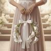 Weiße Blüten Hochzeitsblumen Perlenhenkel Oberer Griff Strauß Brautstrauß Hochzeitskoordinator