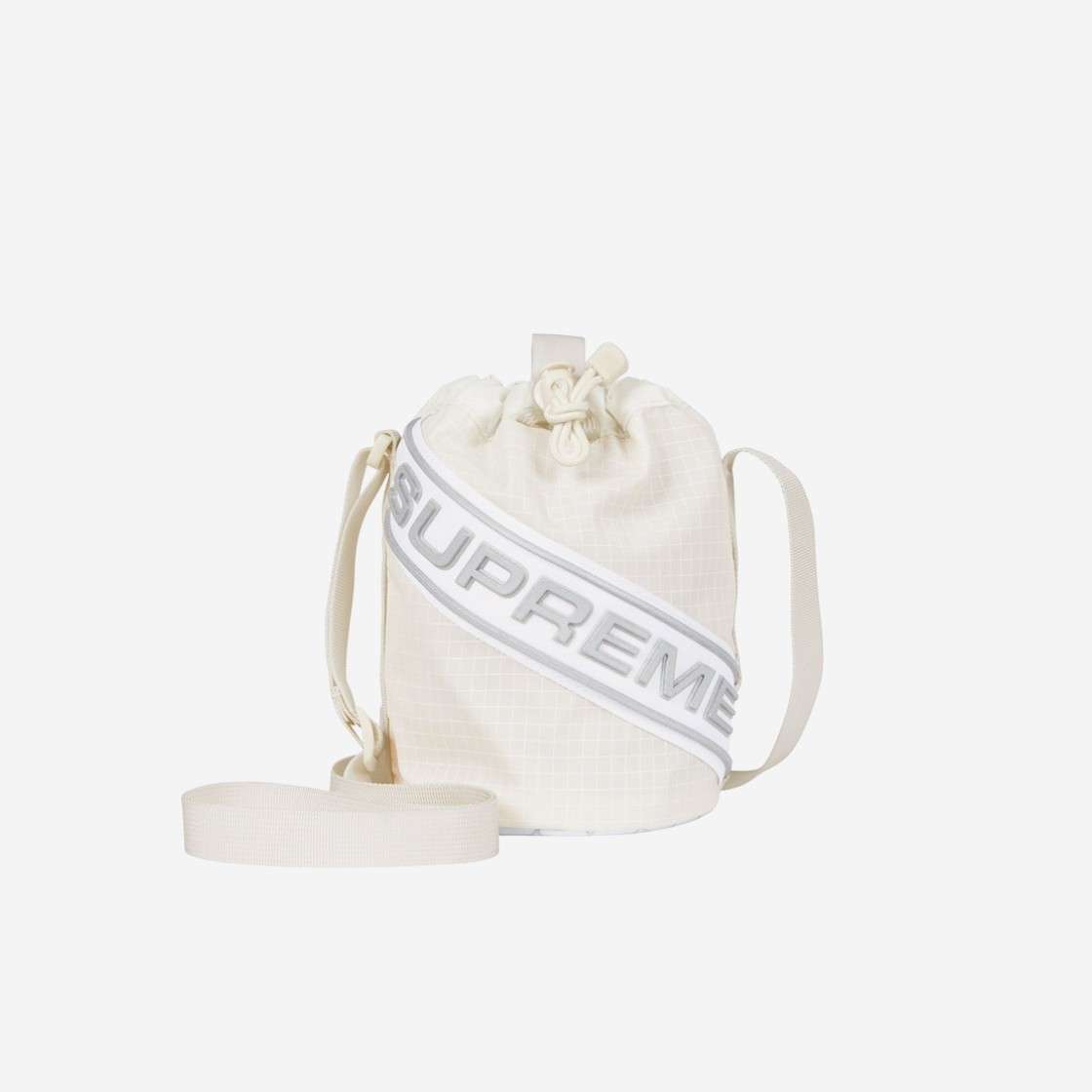 

Маленькая сумка на пояс Supreme, белая 23FW -