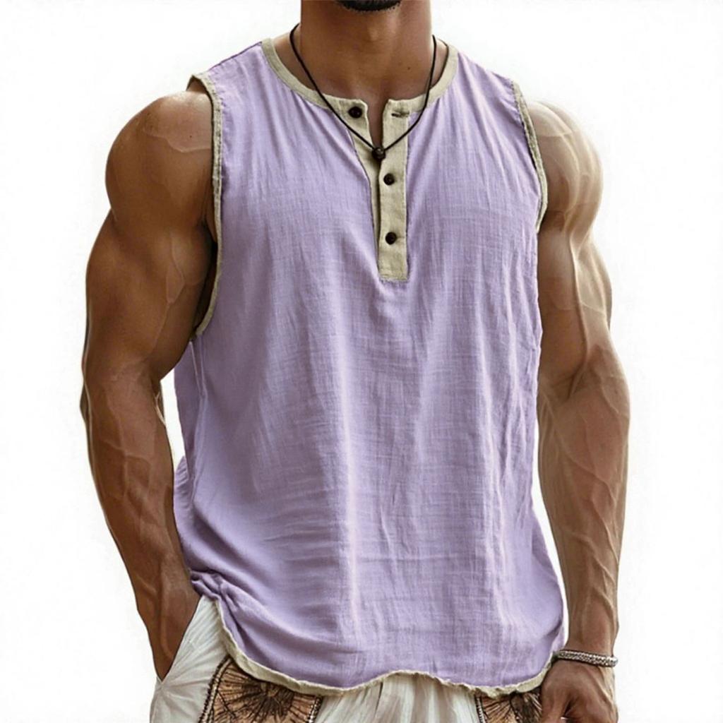 Man  Leisure  Sleeveless  Vest  Breathable