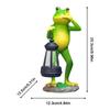 Outdoor Solar Light Waterproof Resin Frog Sculpture Lighting Frog Figures With Lighting for Lawn Yard Garden Patio Walkway