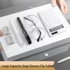 Waterproof A4 Document Bag: Twill Transparent Snap Button Folder for Office Files and Test Papers