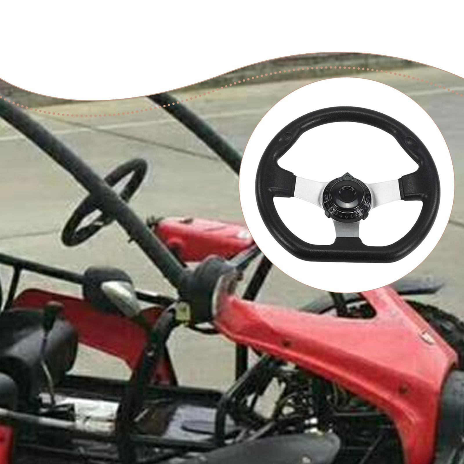 

Golf Cart Steering Wheel 11inch Replacement Accurate High Performance Accessories Black for 50-250cc