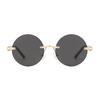1 piece retro trimmed oval sunglasses versatile trendy sunglasses neutral casual vacation style