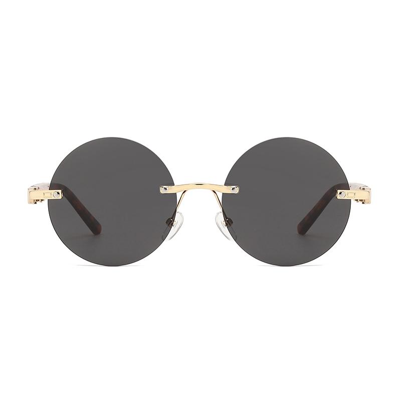 1 piece retro trimmed oval sunglasses versatile trendy sunglasses neutral casual vacation style