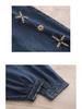Frühling/Herbst 2025 Damen Plus Size Elastischer Bund Denim Laternen Haremshose