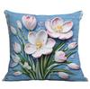 Neuer dreidimensionaler blauer floraler Kissenbezug Heim Wohnzimmer Sofa Kissenbezug
