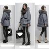 Women Winter Jacket Fur Collar Hooded Cotton Padded Coat Loose Warm Thicken Parka Fluffy Overcoat Snow Wear Outwear