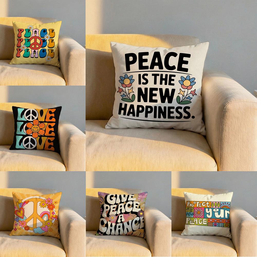 serene peace Cushion Cover Soft Reversible Durable Pillow Cover MultiScene Use for Home Car Daily Comfort