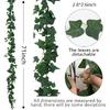 3 Strands Odorless Artificial Ivy Vines Kit, 71" Silk Ivy Garland with Green Leaves, Fake Hanging Plants Greenery Decoration for Bedroom, Windows,