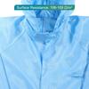 uxcell ESD Lab Coat, Anti-Static Clothing, Science One-Piece Suit with Elastic Cuffs, Hat Hood, and Soft Shoes, Unisex (Blue, 4XL)