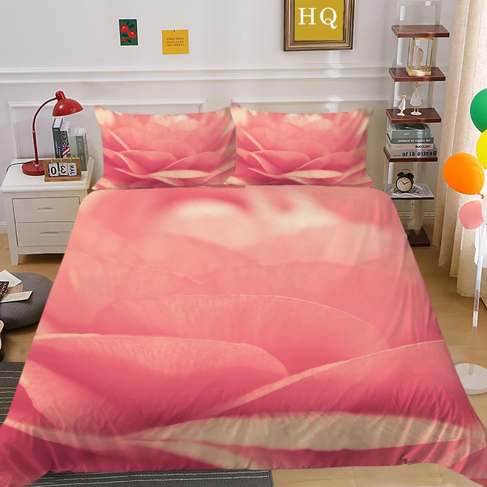 Blumen Bedruckter Bettwäschebezug Twin Size Polyester Tagesdecken Frau Luxus Hochwertige Heimbettwäsche