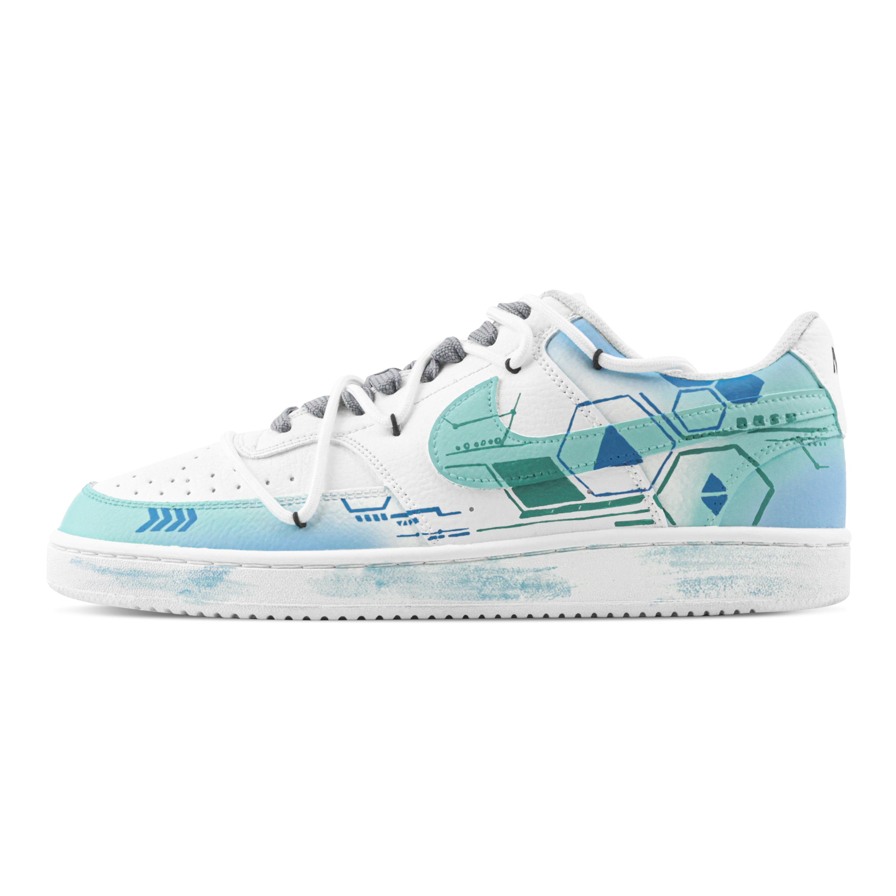 

Nike Court Vision 1 Future Abrasion Resistant Low top Skateboard Shoes Men s Green White DH2987-101(Team529-) 44.5