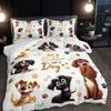 Pet Dog  Bedding Set, Elsa, Bear, Duvet Cover, Queen with Pillowcase, 3D, Children's Bedding Set