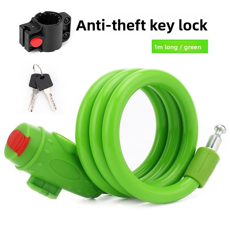 Bicycle Lock Color Steel Wire Lock Antitheft Key Lock For Cycling Equipment