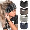 Women's  Boho Cotton Printed Headband Sports Band Striped Headband A Wide Edge Yoga Headband Soft Hair Band Headdress Bundle Women Girls Hair Band