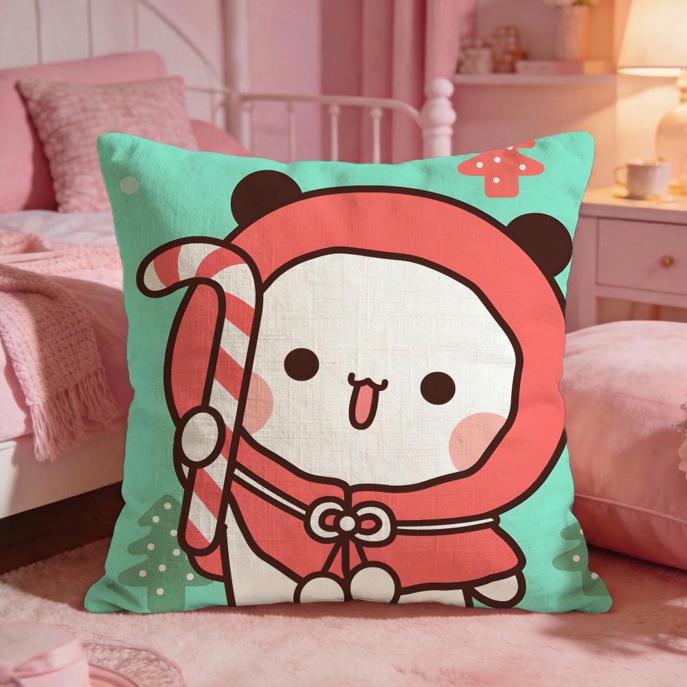 BUBU DUDU Cute Bear Cushion Cover Premium Comfort Reversible Pillow Cove Two In One Design For Any Room  Car Interior