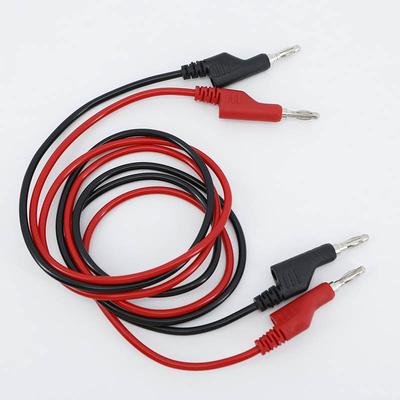 50cm 100cm Dual 4mm Stackable Banana To Banana Plug Cables Wire Cord Multimeter Test Leads Electrical Red/Black 1000V 15A