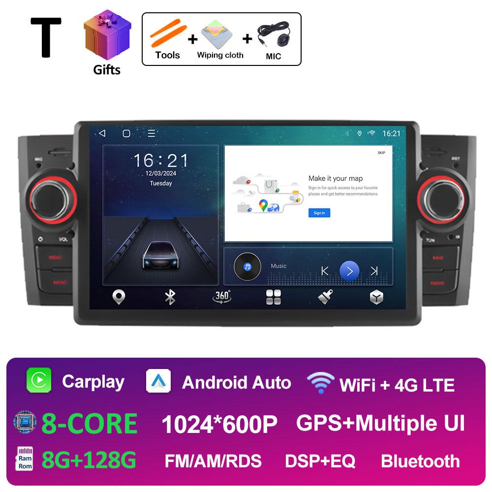 For Fiat Grande Punto Linea 2007 2008 2009 2010 - 2012 Android Intelligent System 7 Inch GPS Navigation Car Video Player No 2din