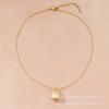 Light Luxury Hetian Jade Round Barrel Bead Necklace Female Retro Ethnic Style Versatile Trend Temperament Collarbone Chain