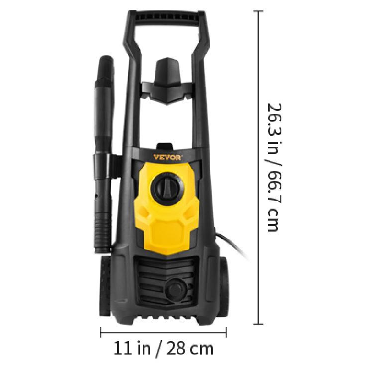 VEVOR 1500W High Pressure Car Washer 2000 PSI Electrical Portable Car Washing Machine Auto Wash Washers Spray Gun for Home Use