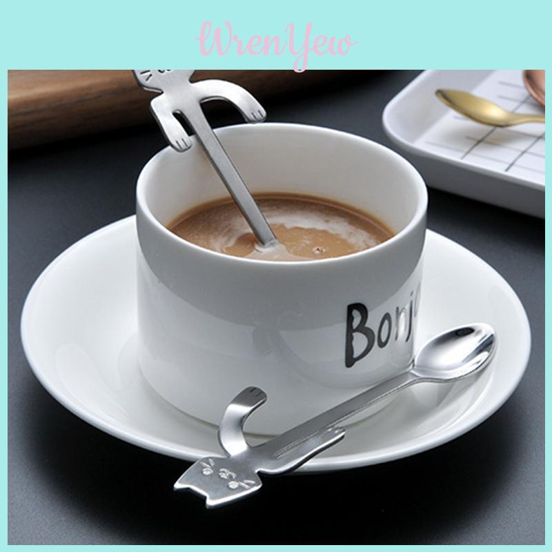 Unique Stainless Steel Cat Spoon With Cute Claws Perfect For Stirring Coffee And More