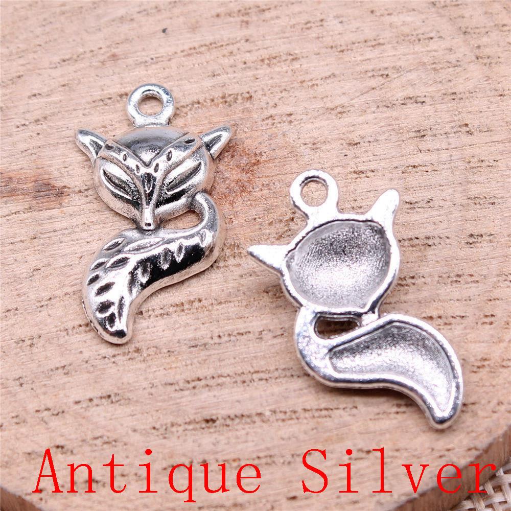 Tiger Lion Wolf Fox Charms Pendant For Bracelet Necklace Jewelry Making Craft Findings
