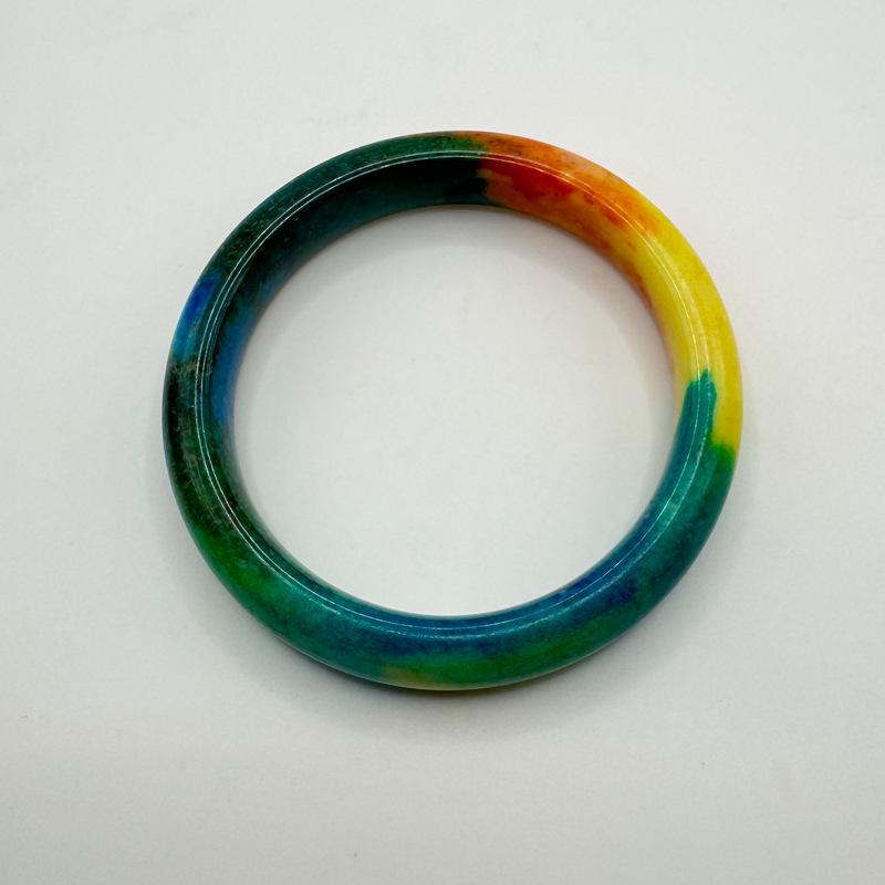 Pink Peach Jade & Purple Sugilite Women's Bangle - Jade Craftsman Live Stream Special