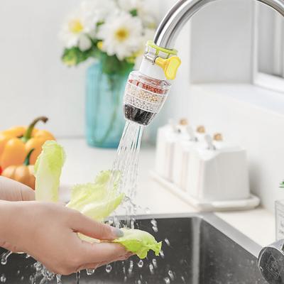 Wasserhahnfilter Solide Konstruktion Rostfreier PP-Wasserhahnreiniger 6 Schichten Feinfiltergerät für Zuhause
