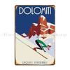 Poster Dolomiti Segno Metallico Decorazione Murale Design Murale Grotta Murale Progettazione Segno di Latta Poster