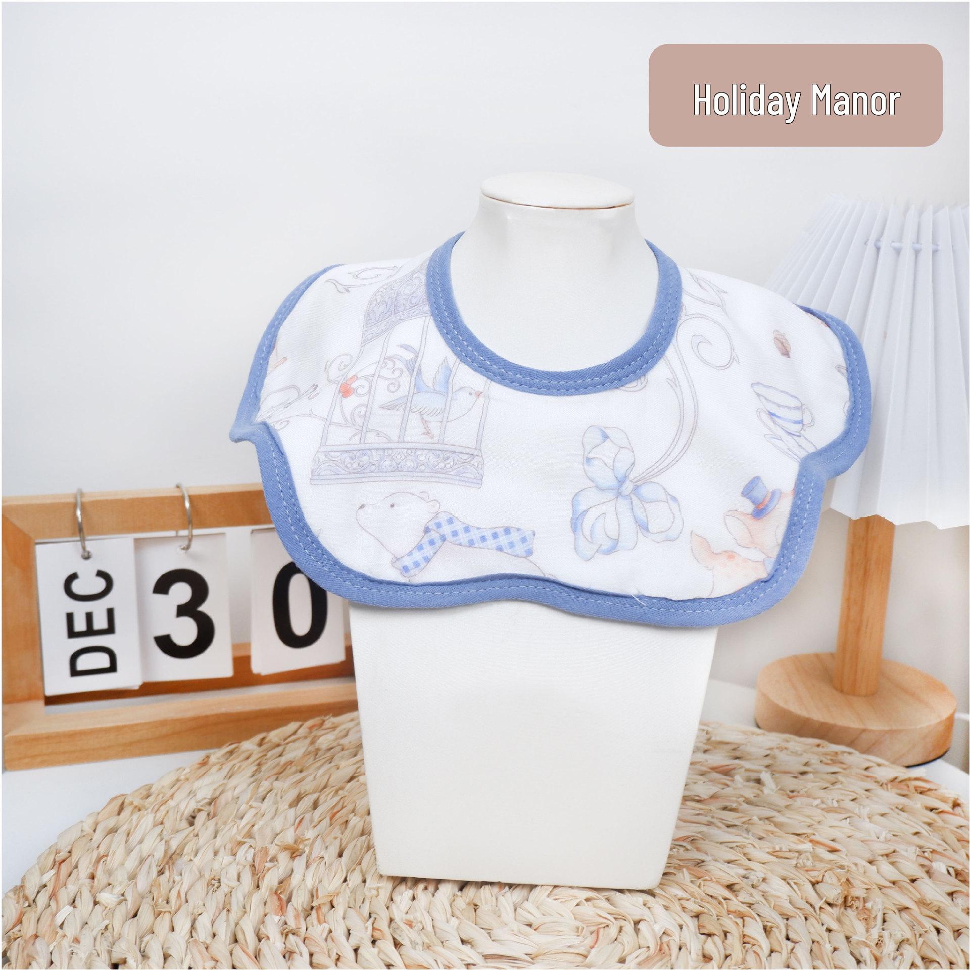 Jingbei Anyue Baby Bamboo Cotton Bib - Absorbent, Quick-Drying, Prevents Red Chin