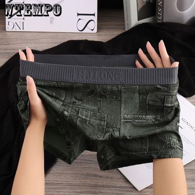 1PC Men's Panties Cotton Men Boxers Comfortable Underwear for Man Print Underpants