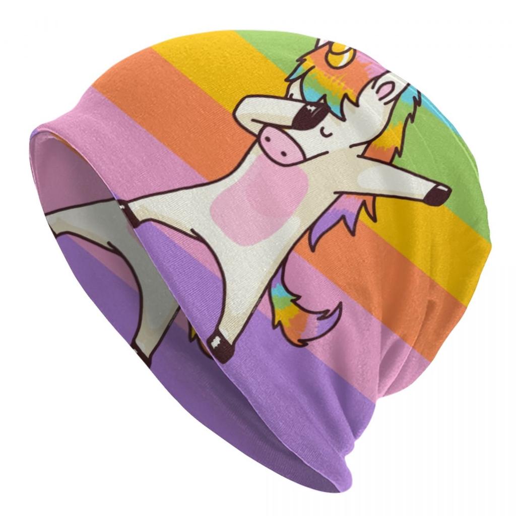 Sleeping Baby Rainbow Unicorn Skullies Beanies Caps For Unisex Women Unisex Fashion Winter Warm Knitting Hat Adult Bonnet Hats