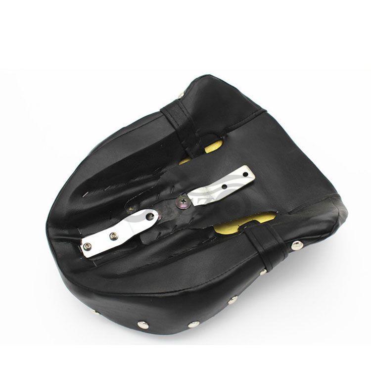 Harley 04-13 XL883/XL1200N Rear Leather Seat Cushion with Studs