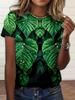 Summer Fashion Peacock Flower 3D Print T-Shirts Women Casual Short Sleeve T Shirt Streetwear Round Neck Tees Top Female Clothing