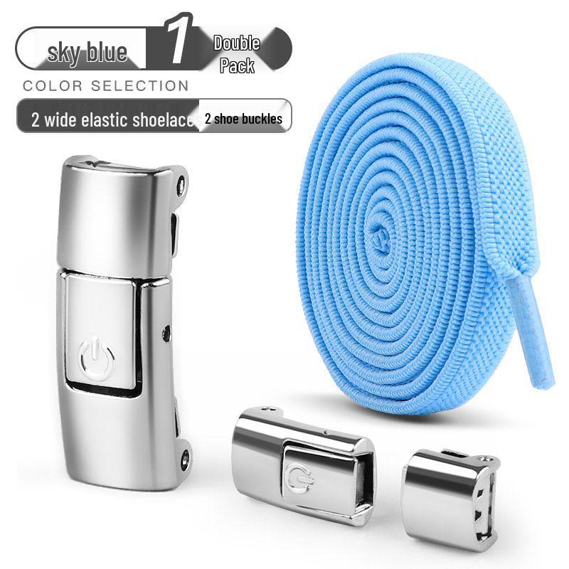 No-Tie Elastic Shoelaces for Kids & Adults - Black & White Flat Stretch Laces