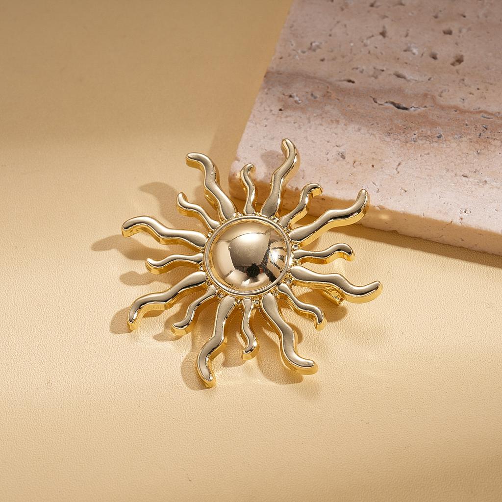 Cold Wind Geometric Sun Brooch Pin Accessories