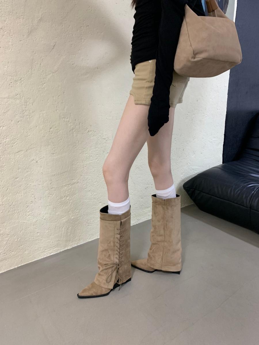 

Остроконечная металлическая пряжка ремня заклепка винтажные западные ковбойские сапоги высокий каблук рыцарь острая девушка сапоги-брюки женские сапоги 39 хаки