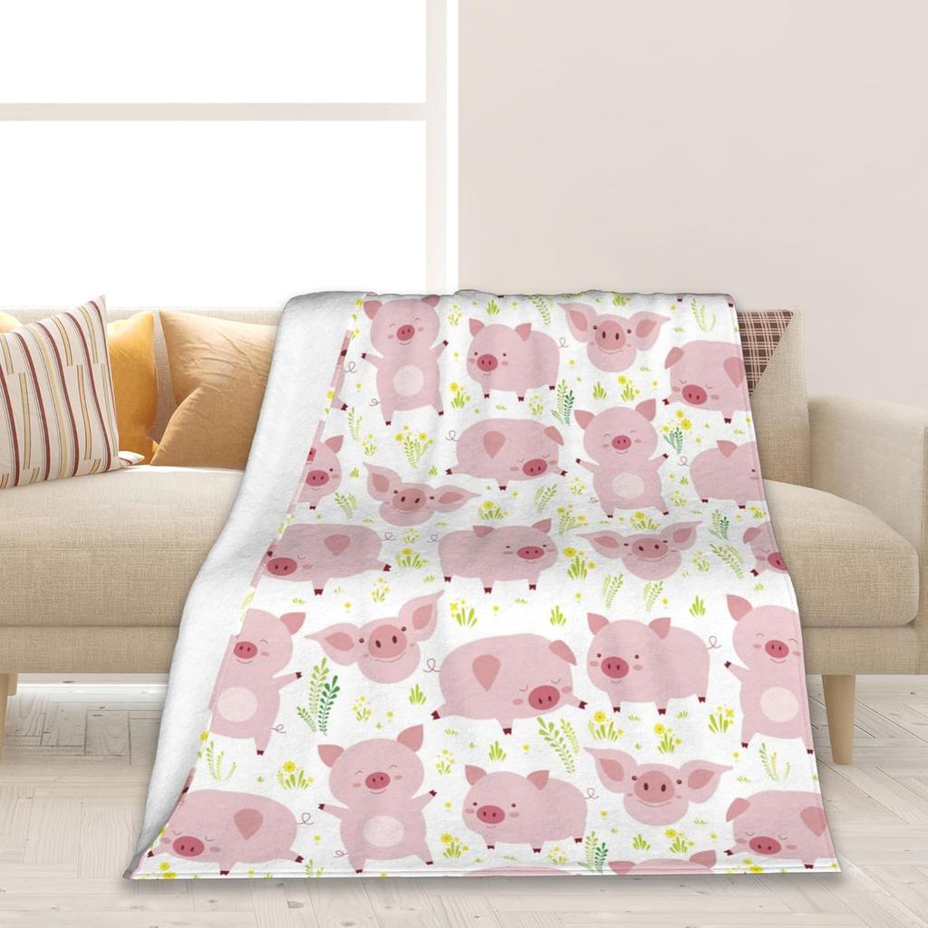 GUOYU Blanket Blanket Japanese Style Cute Pink Sushi Rolls Blankets Warm Lightweight Throw Blanket AllSeason for Couch Bed Man Women Girl