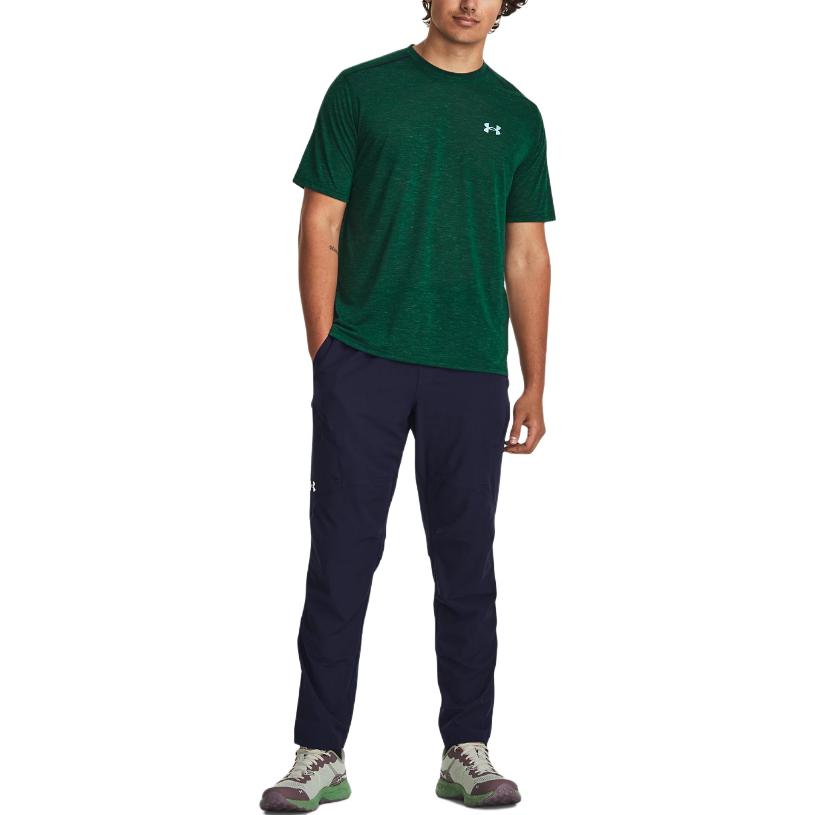 Under Armour Solid Color Elastic Waist Woven Casual Pants Men bottoms Midnight-Deep-Blue 1378975-411