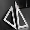 Stainless Steel Triangular Ruler Drawing Triangle Double Side Scale and 2mm Thickness for Woodworking Measuring