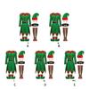 Wide Application Of Women Christmas Elf Costume Set And Reusable Polyester Boys Girls Christmas Costume, Green, S