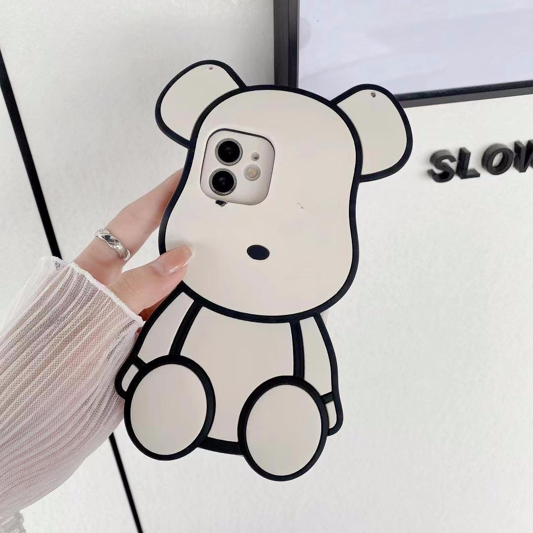 

Чехол для Samsung S24 S23 Ultra S22 S21 S20 A13 A33 A53 A12 A22 A52 A14 A24 A34 A54/iphone 14 13 12, мягкий силиконовый чехол с 3D милыми мультяшными медведями, задняя крышка Redmi Note12 белый
