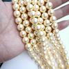 Natural Fresh Water Shell Simulated Pearl Beads for Jewelry Making, DIY Bracelet, Necklace Strand, 6mm, 8mm, 10mm, Wholesale